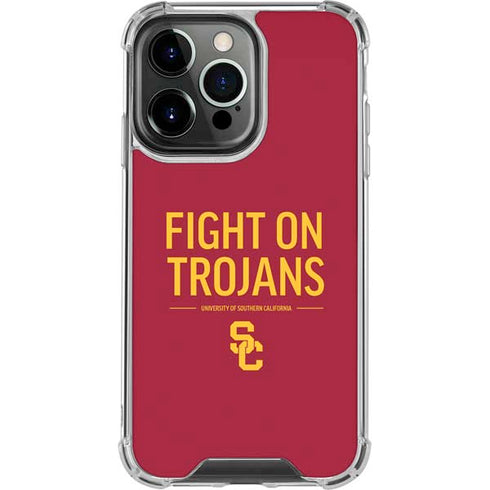University of Southern California Fight On Trojans Red iPhone 16 Pro Clear Case